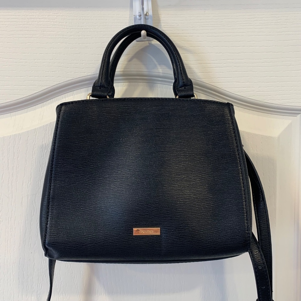 ALDO Black Structured Handbag with Top Handles & Shoulder Strap - Picture 2 of 13